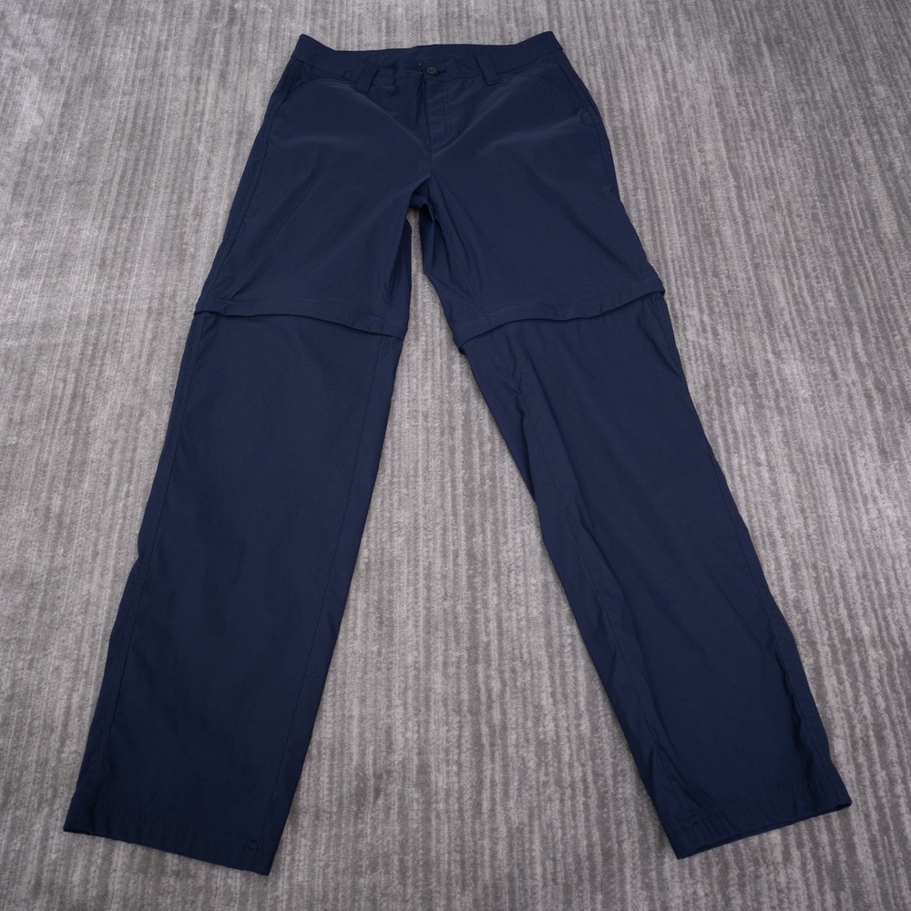 Eddie Bauer Convertible Pant Womens 10 Blue Excellent Hiking Outdoor Zip Off